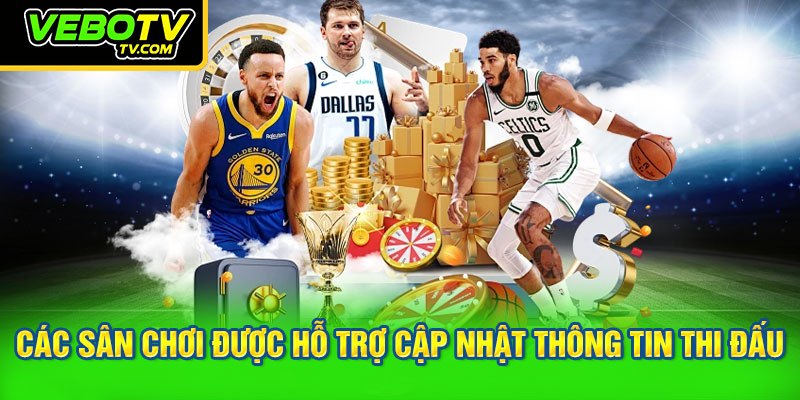 Các sân chơi được hỗ trợ cập nhật thông tin thi đấu
